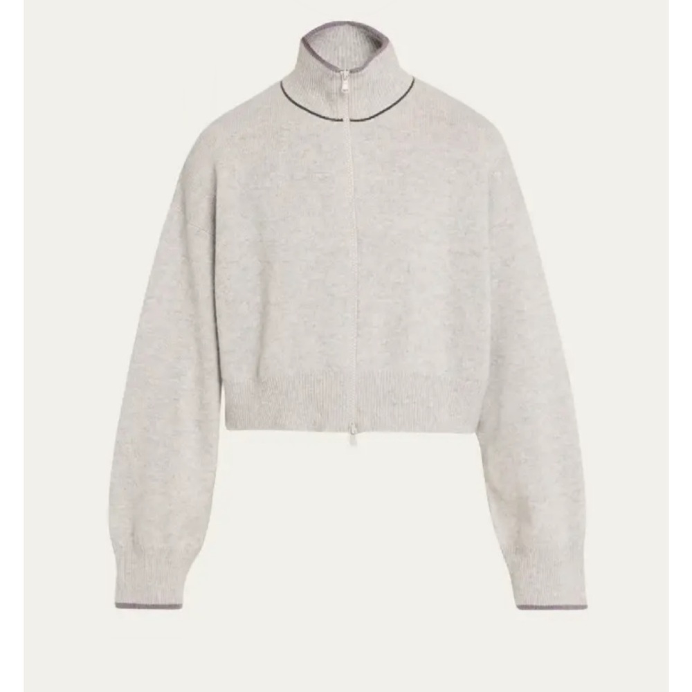 Brunello Cucinelli Light Gray Women's Cardigan